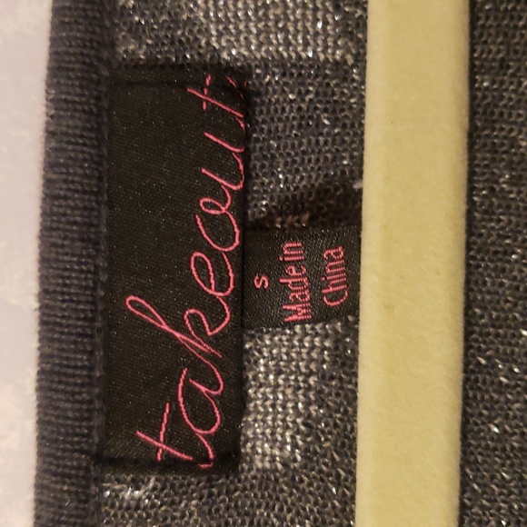 Takeout Charcoal Knit Sweater Tunic Top - Picture 3 of 5